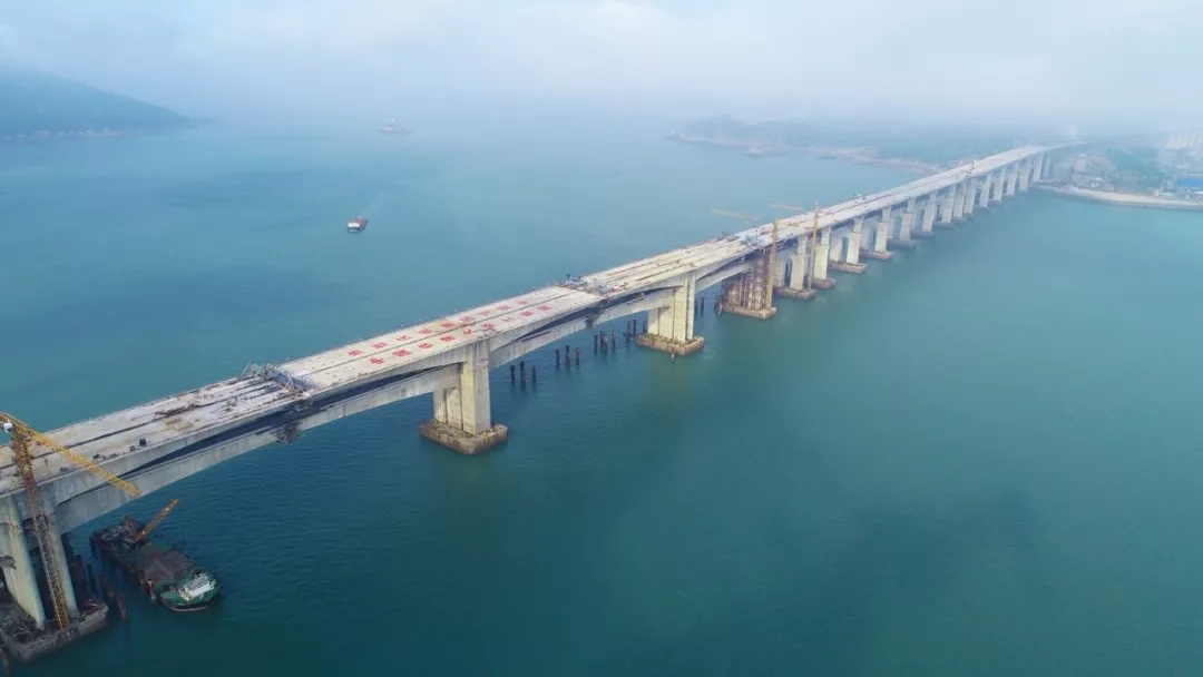 Pingtan Strait Railroad Bridge reaches another milestone