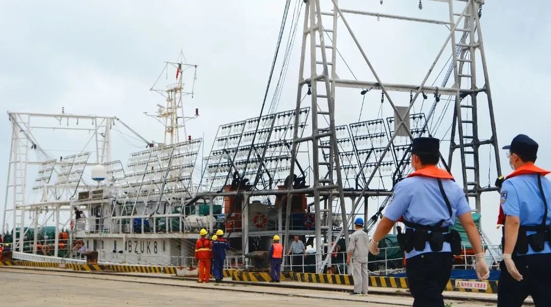 Pingtan port welcomes homecoming Chinese fishing vessels from Indian Ocean