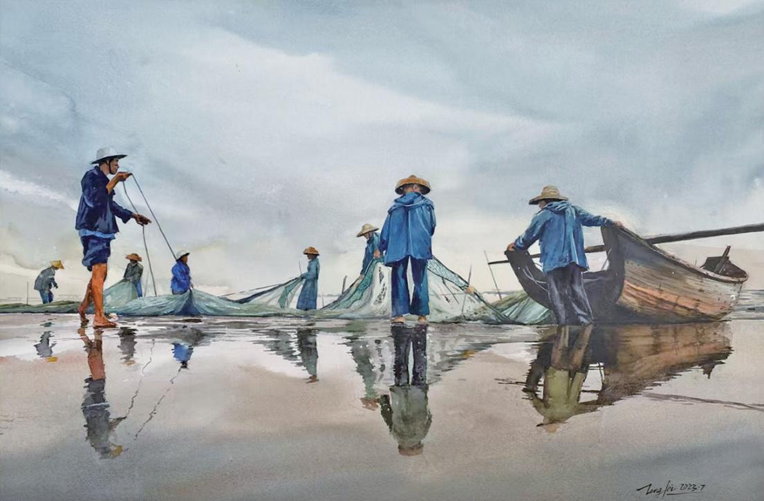 Capturing the soul of Pingtan: Artists weave stories of island life through color